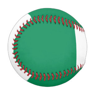 Patriotic baseball with flag of Nigeria