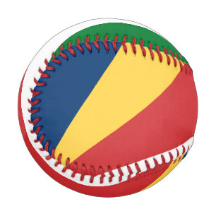 Patriotic baseball with Seychelles Colours