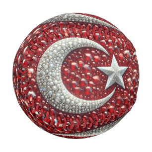 Patriotic baseball with Turkish Colours