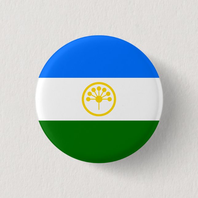 Patriotic Bashkortostan Flag 3 Cm Round Badge (Front)