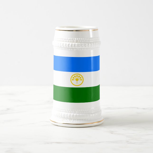 Patriotic Bashkortostan Flag Beer Stein (Center)