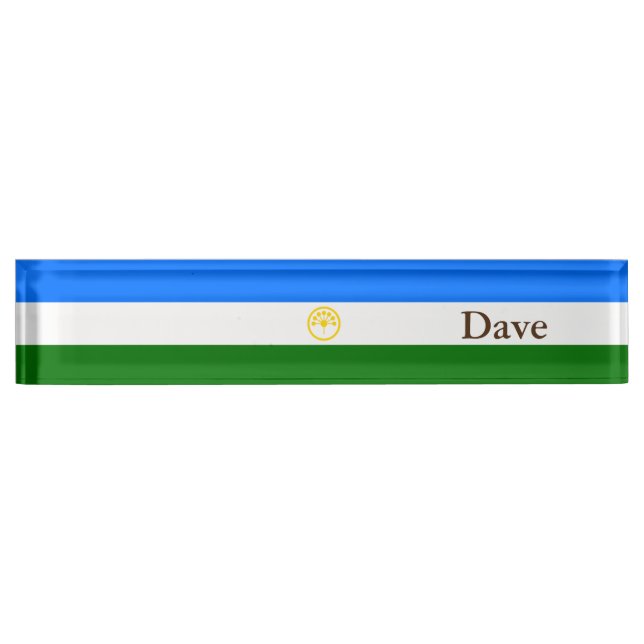 Patriotic Bashkortostan Flag Nameplate (Front)