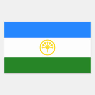 Patriotic Bashkortostan Flag Rectangular Sticker