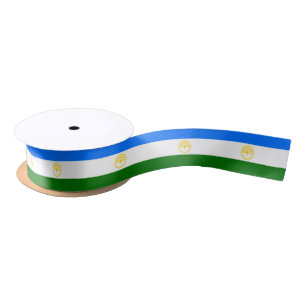 Patriotic Bashkortostan Flag Satin Ribbon