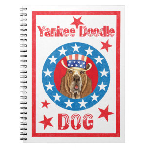 Patriotic Basset Spiral Notebook