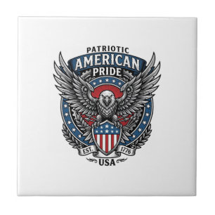 Patriotic Battle Hawk Patriotic Eagle & Hawk 4th o Tile