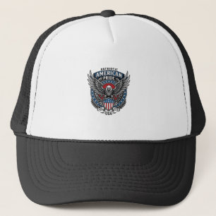 Patriotic Battle Hawk Patriotic Eagle & Hawk 4th o Trucker Hat