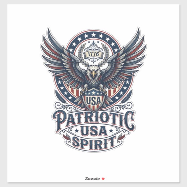 Patriotic Battle Hawk Patriotic Eagle & Hawk Ameri (Sheet)