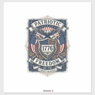 Patriotic Battle Shield 1776 Military Inspired Sym