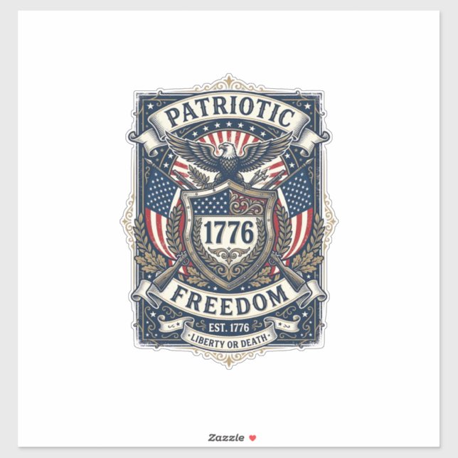 Patriotic Battle Shield 1776 Military Inspired Sym (Sheet)