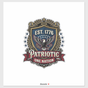 Patriotic Battle Shield 1776 Military Inspired Sym