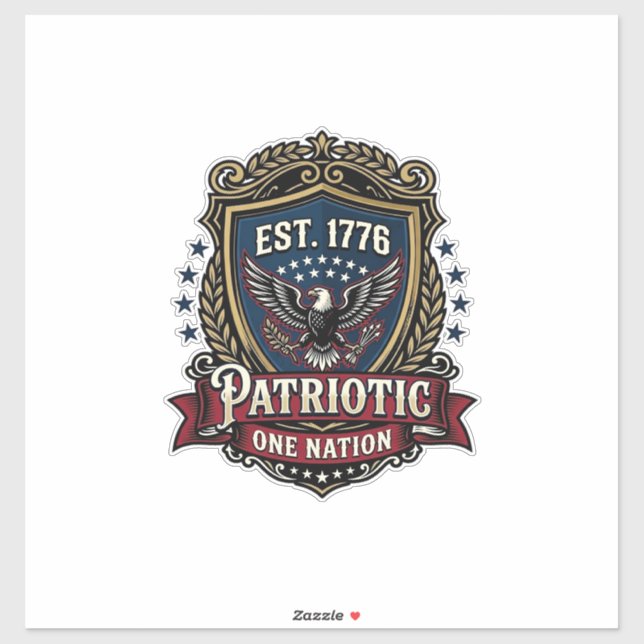 Patriotic Battle Shield 1776 Military Inspired Sym (Sheet)