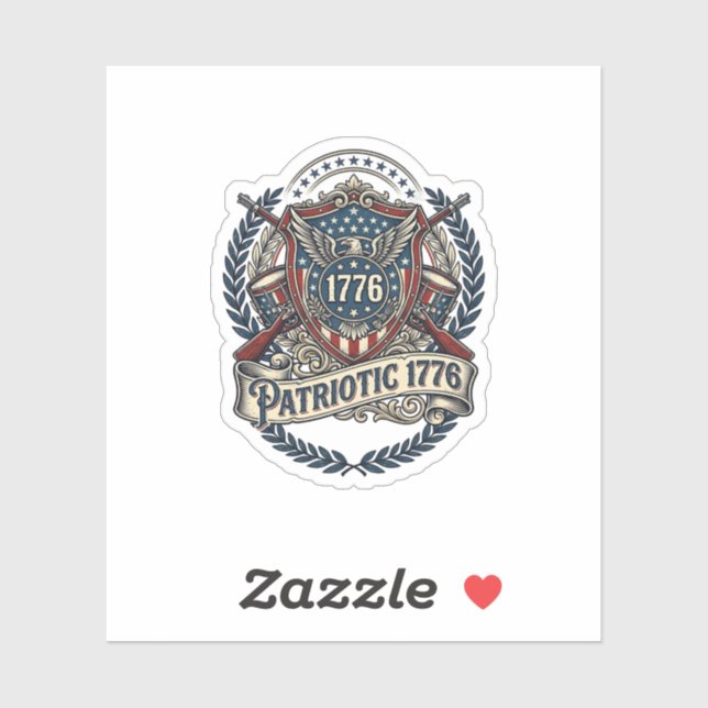 Patriotic Battle Shield 1776 Military Inspired Sym (Sheet)