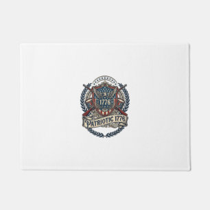 Patriotic Battle Shield 1776 Military Inspired Sym Doormat