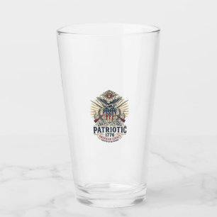 Patriotic Battle Shield 1776 Military Inspired Sym Glass