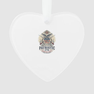 Patriotic Battle Shield 1776 Military Inspired Sym Ornament