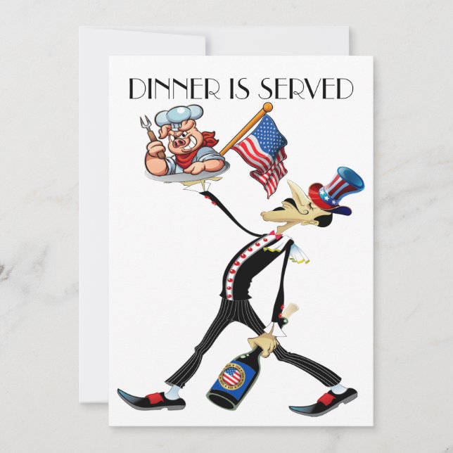 Patriotic BBQ  Invitation (Front)