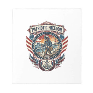 Patriotic Beachcomber Vector Graphic Tee_1 Notepad