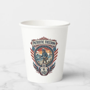 Patriotic Beachcomber Vector Graphic Tee_1 Paper Cups