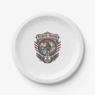 Patriotic Beachcomber Vector Graphic Tee_1 Paper Plate