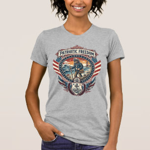 Patriotic Beachcomber Vector Graphic Tee_1 T-Shirt