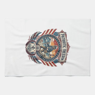 Patriotic Beachcomber Vector Graphic Tee_1 Tea Towel
