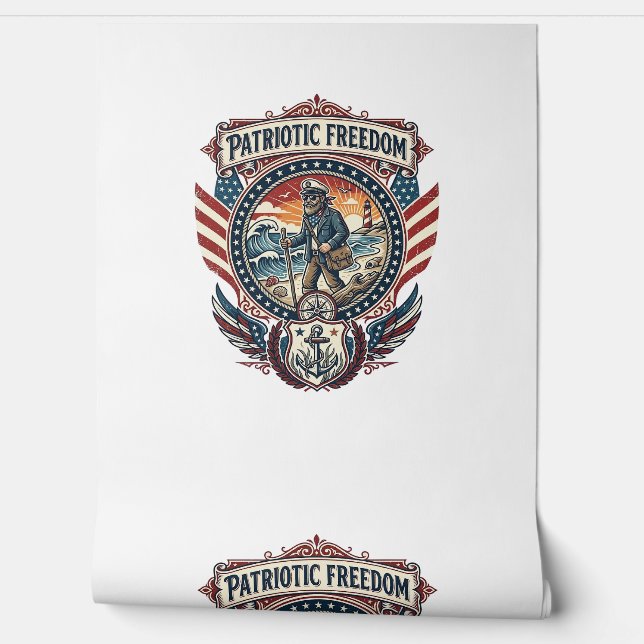 Patriotic Beachcomber Vector Graphic Tee_1 Wallpaper (Unrolling)