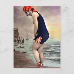 Patriotic Beachwear Postcard