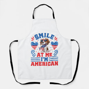 Patriotic Beagle Dog for 4th Of July Apron