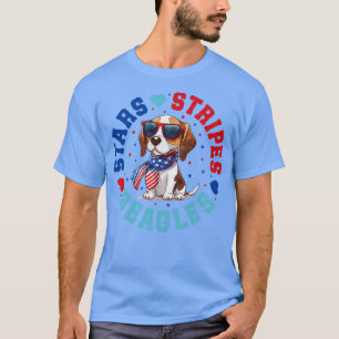 Patriotic Beagle Dog For 4th Of July Celebration T-Shirt
