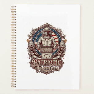 Patriotic Beekeeper Vector Graphic Tee Planner