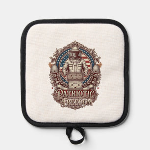 Patriotic Beekeeper Vector Graphic Tee Pot Holder