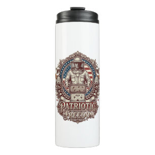 Patriotic Beekeeper Vector Graphic Tee Thermal Tumbler