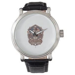 Patriotic Beekeeper Vector Graphic Tee Watch