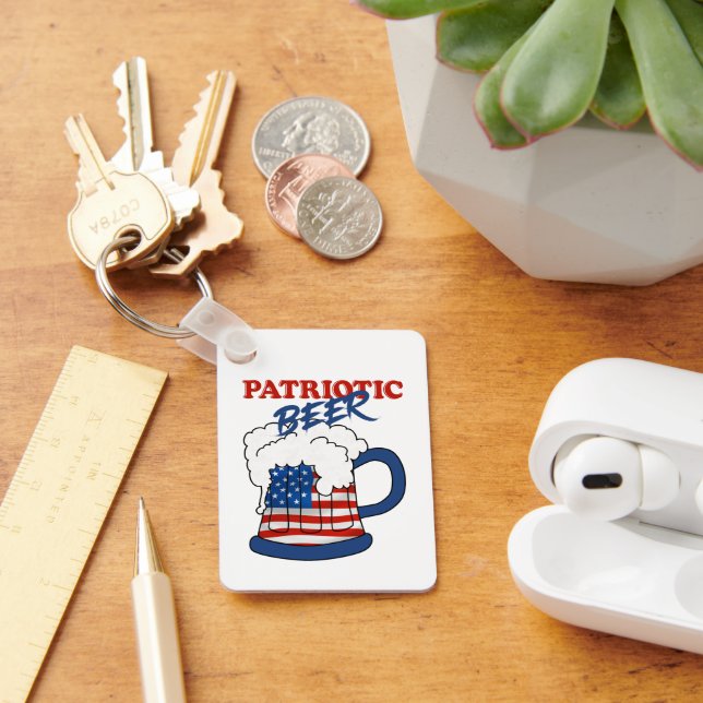 Patriotic beer key ring (Desk)