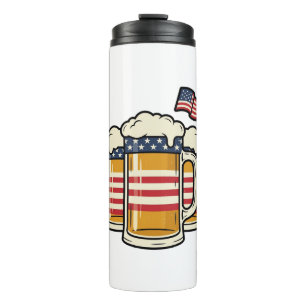 Patriotic Beer Mug Vintage Vector Design_1