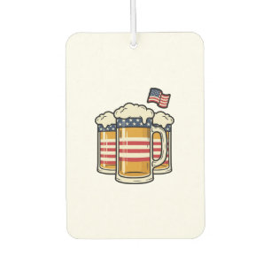 Patriotic Beer Mug Vintage Vector Design_1 Car Air Freshener