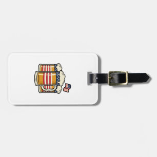 Patriotic Beer Mug Vintage Vector Design_1 Luggage Tag