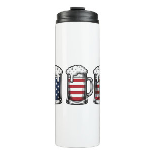 Patriotic Beer Mugs Vintage Vector Shirt Design_1