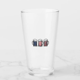 Patriotic Beer Mugs Vintage Vector Shirt Design_1 Glass