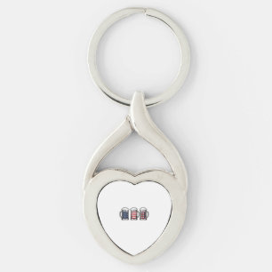 Patriotic Beer Mugs Vintage Vector Shirt Design_1 Key Ring