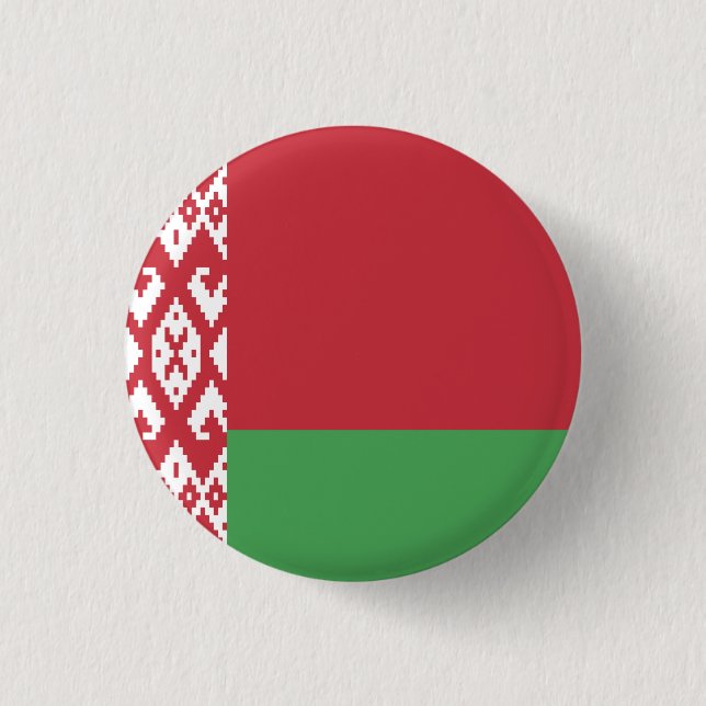 Patriotic Belarusian Flag 3 Cm Round Badge (Front)