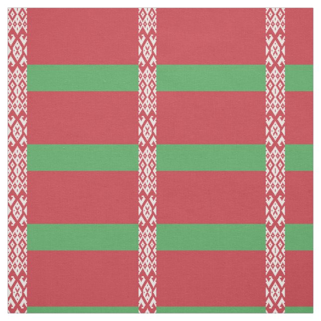 Patriotic Belarusian Flag Fabric (Swatch)