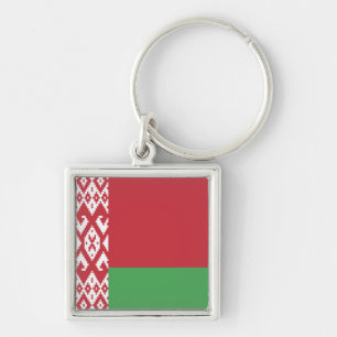 Patriotic Belarusian Flag Keychain