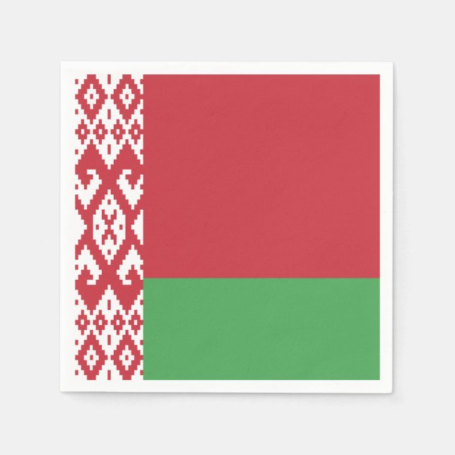 Patriotic Belarusian Flag Napkin (Front)