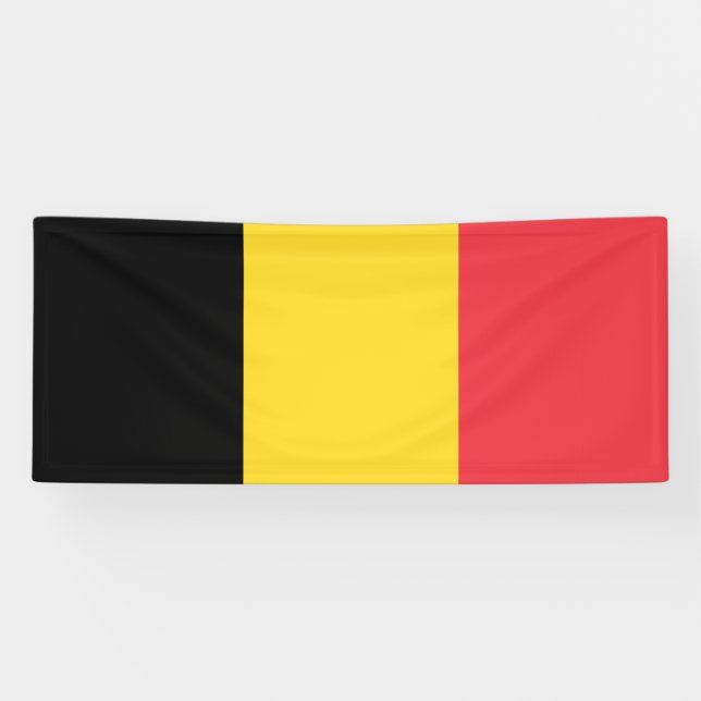 Patriotic Belgian Flag Banner (Horizontal)