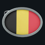 Patriotic Belgian Flag Belt Buckle<br><div class="desc">The national flag of Belgium.</div>