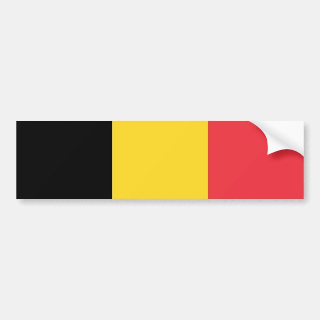 Patriotic Belgian Flag Bumper Sticker (Front)
