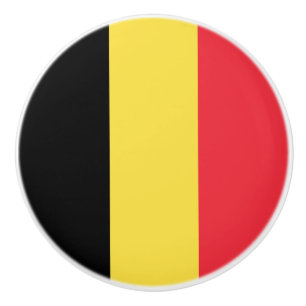 Patriotic Belgian Flag Ceramic Knob