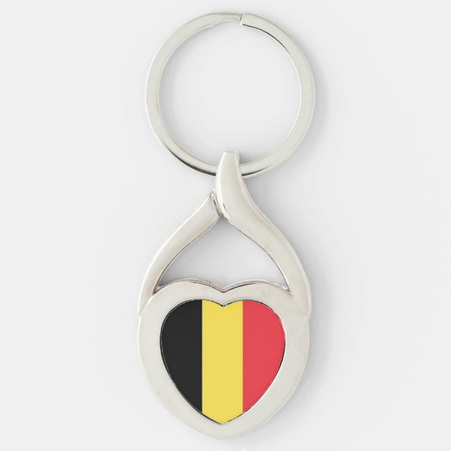 Patriotic Belgian Flag Keychain (Front)
